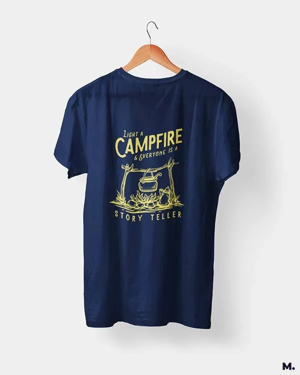 Campfire makes us a storyteller printed t shirts