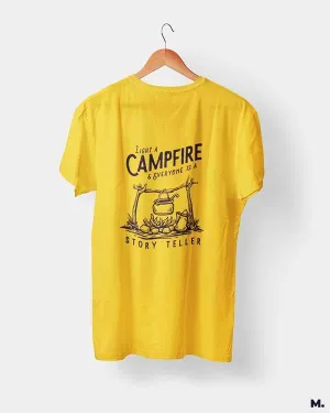 Campfire makes us a storyteller printed t shirts