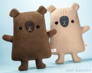 Capybara stuffed animal - Flat Capy handmade plush toy