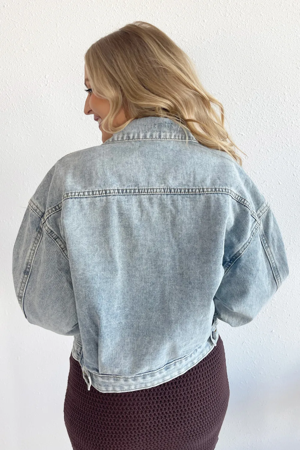 Cargo Pocket Denim Cropped Jacket