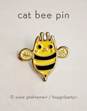 Cat Bee Enamel Pin - Bee Cat Pin - Kawaii cute enamel pin by boygirlparty