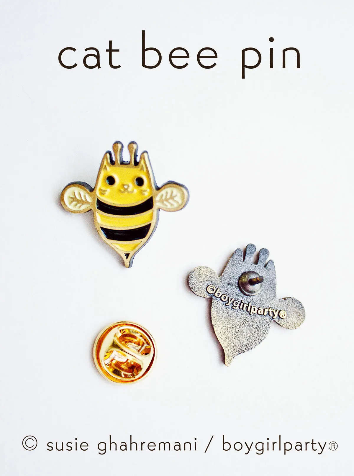 Cat Bee Enamel Pin - Bee Cat Pin - Kawaii cute enamel pin by boygirlparty