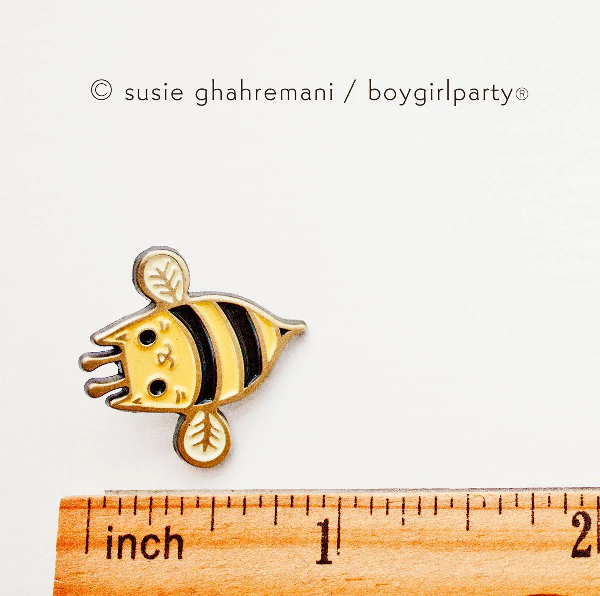 Cat Bee Enamel Pin - Bee Cat Pin - Kawaii cute enamel pin by boygirlparty