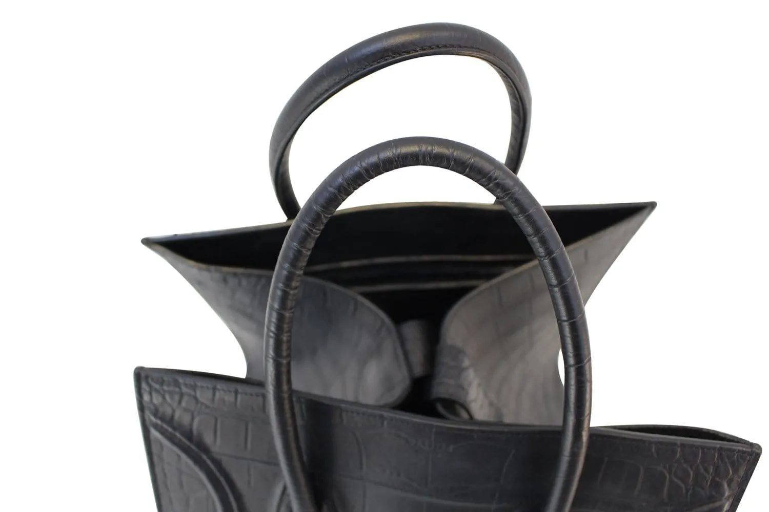 Celine Handbags - Celine Black Phantom Bag Embossed