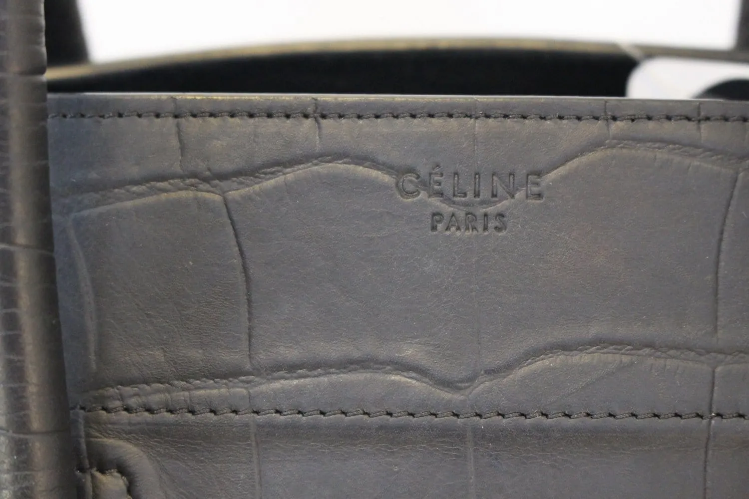 Celine Handbags - Celine Black Phantom Bag Embossed