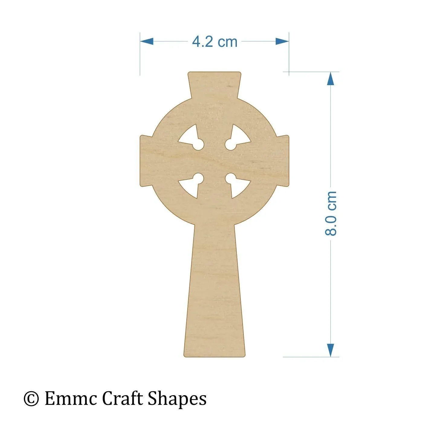 Celtic cross blank for crafts - plywood
