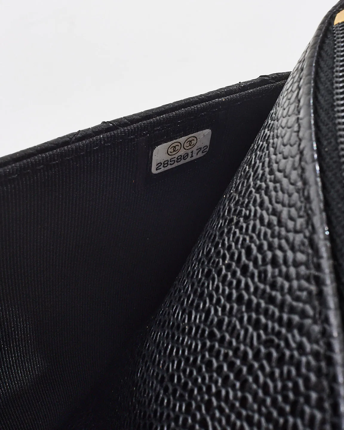 Chanel Black Caviar Leather Wallet On Chain GHW