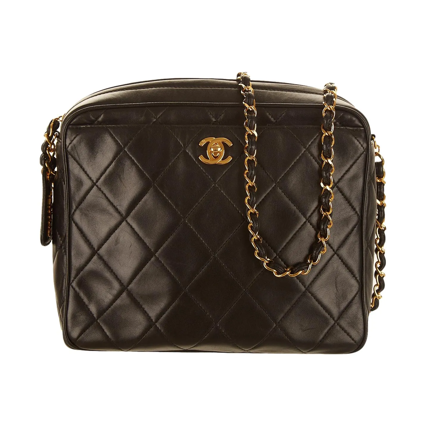 Chanel Black Lambskin Camera Bag