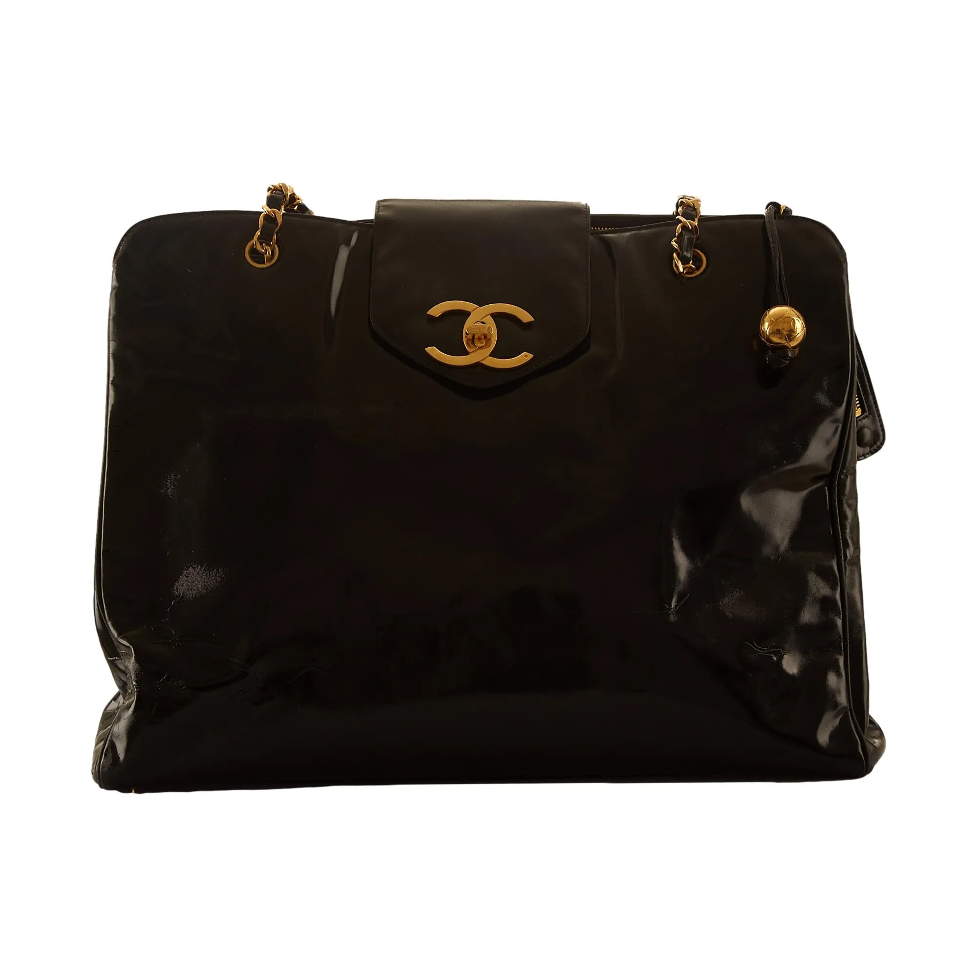 Chanel Black Patent Supermodel Bag