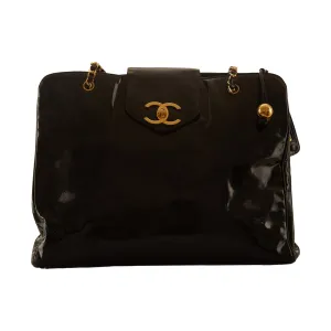 Chanel Black Patent Supermodel Bag