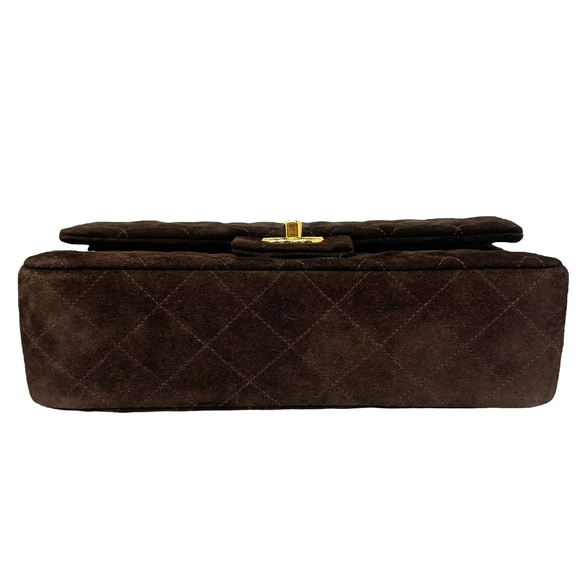 Chanel Brown Suede Medium Flap Bag