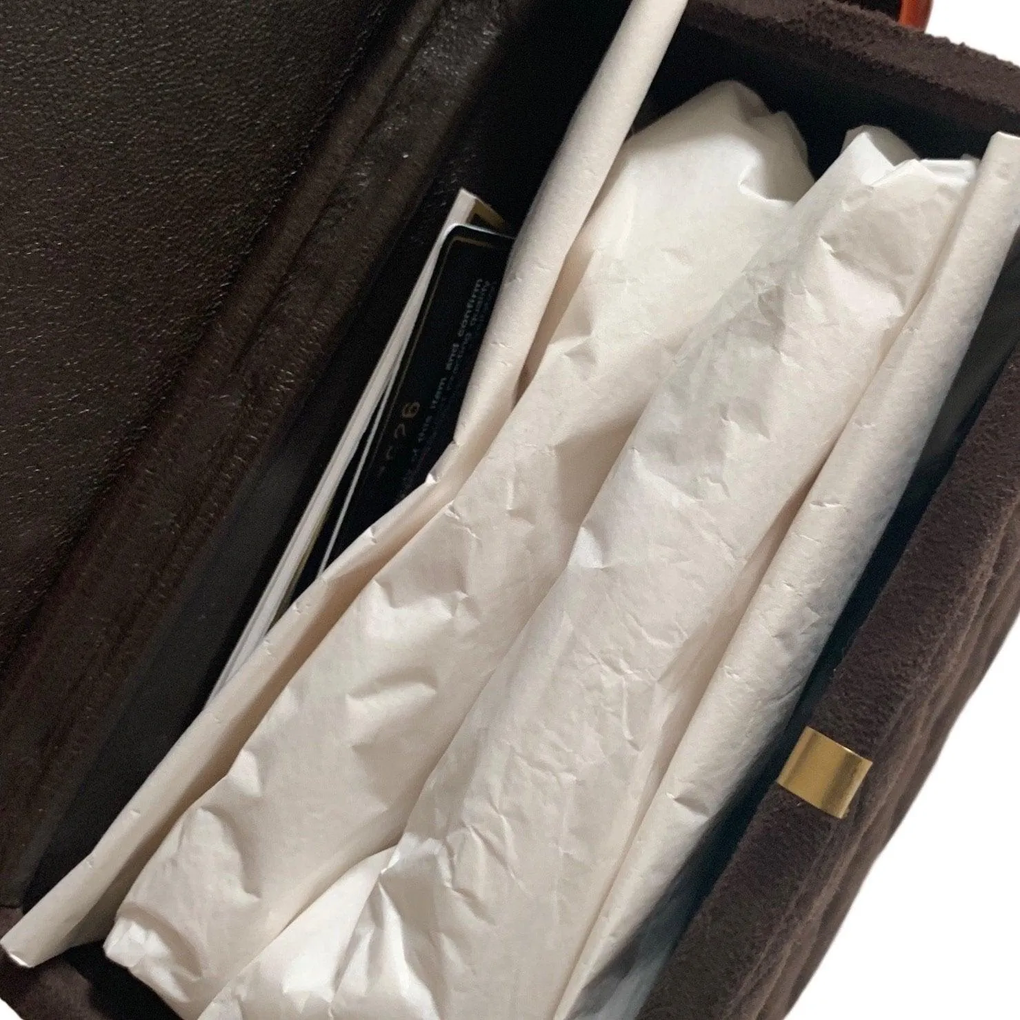 Chanel Brown Tortoise Suede Box Bag