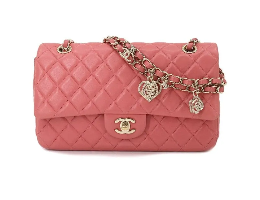 Chanel Classic Medium Lambskin Sakura GHW Bag