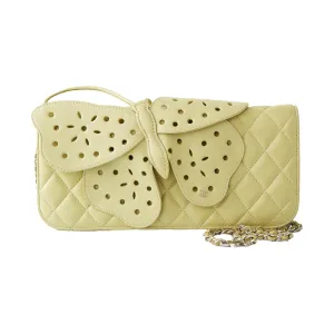 Chanel Lime Green Small Butterfly Chain Bag
