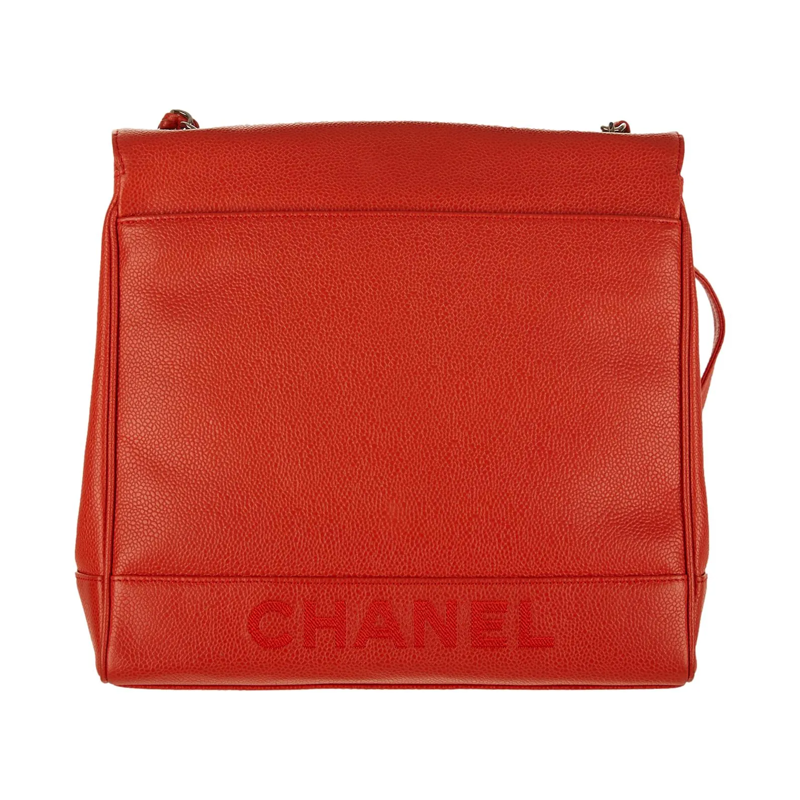 Chanel Orange Logo Shoulder Bag