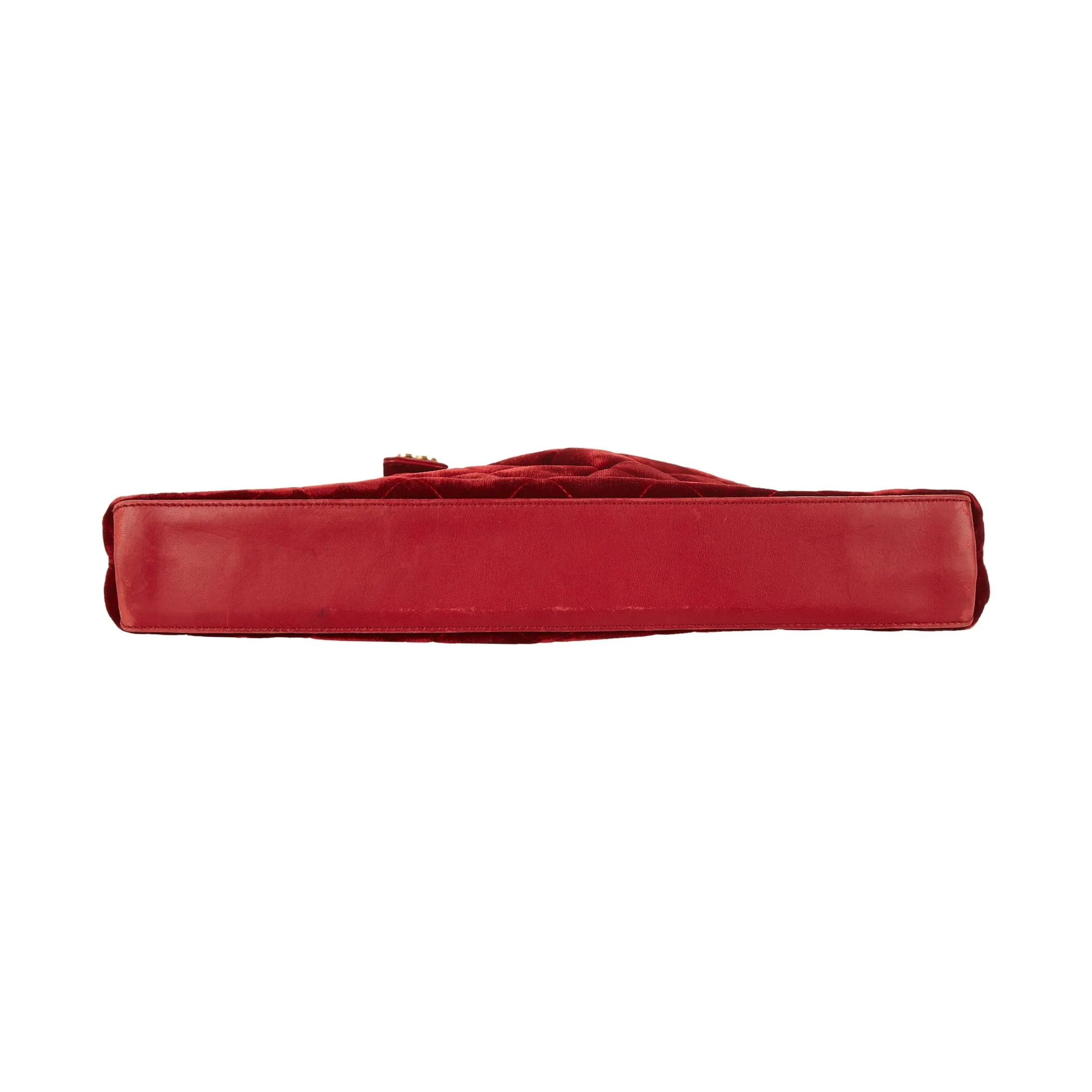 Chanel Red Velvet Top Handle Bag