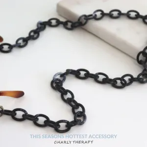 Charly Therapy Orchid Large Link Sunglasses Chain - Charcoal