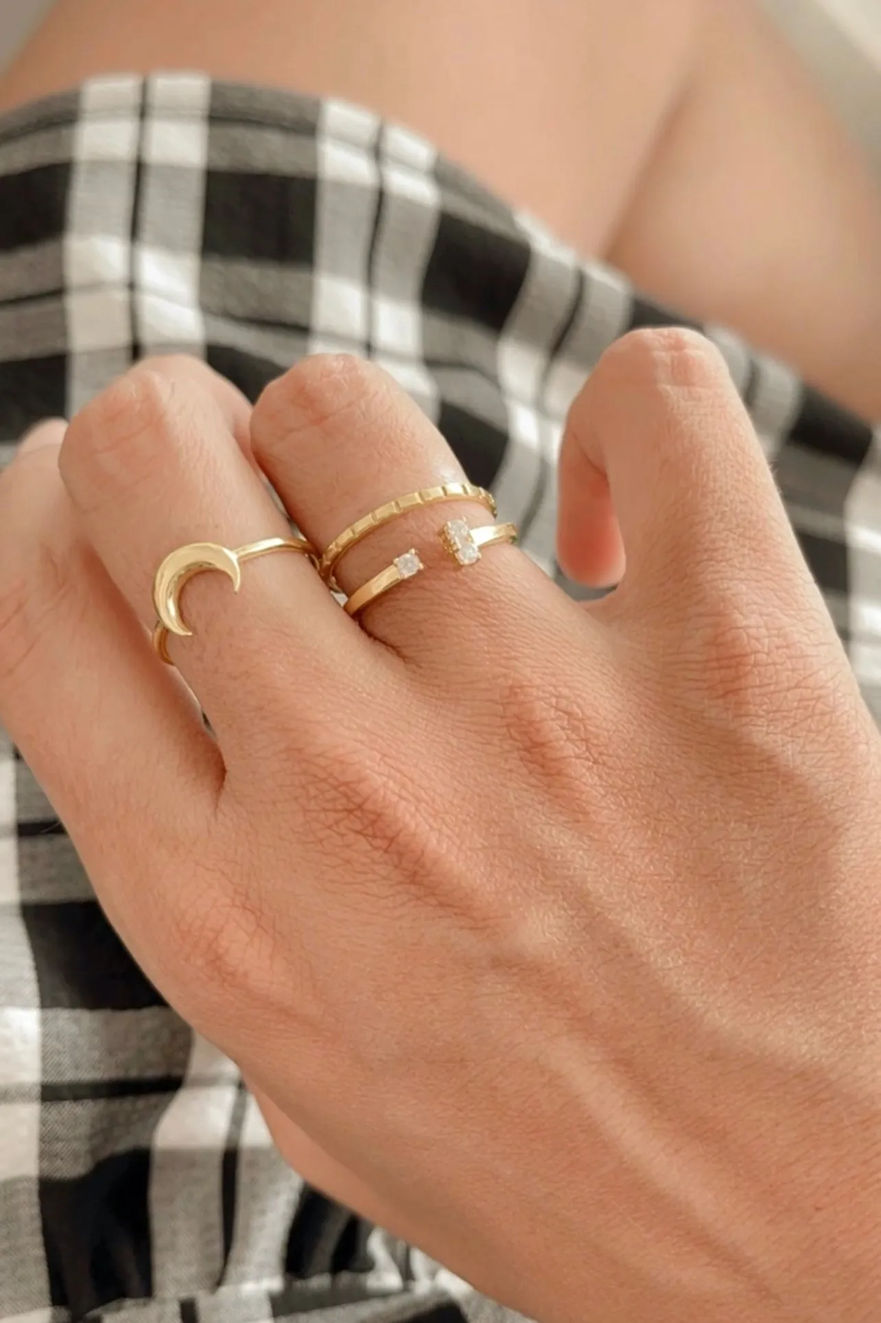CHECKERS RING/GOLD