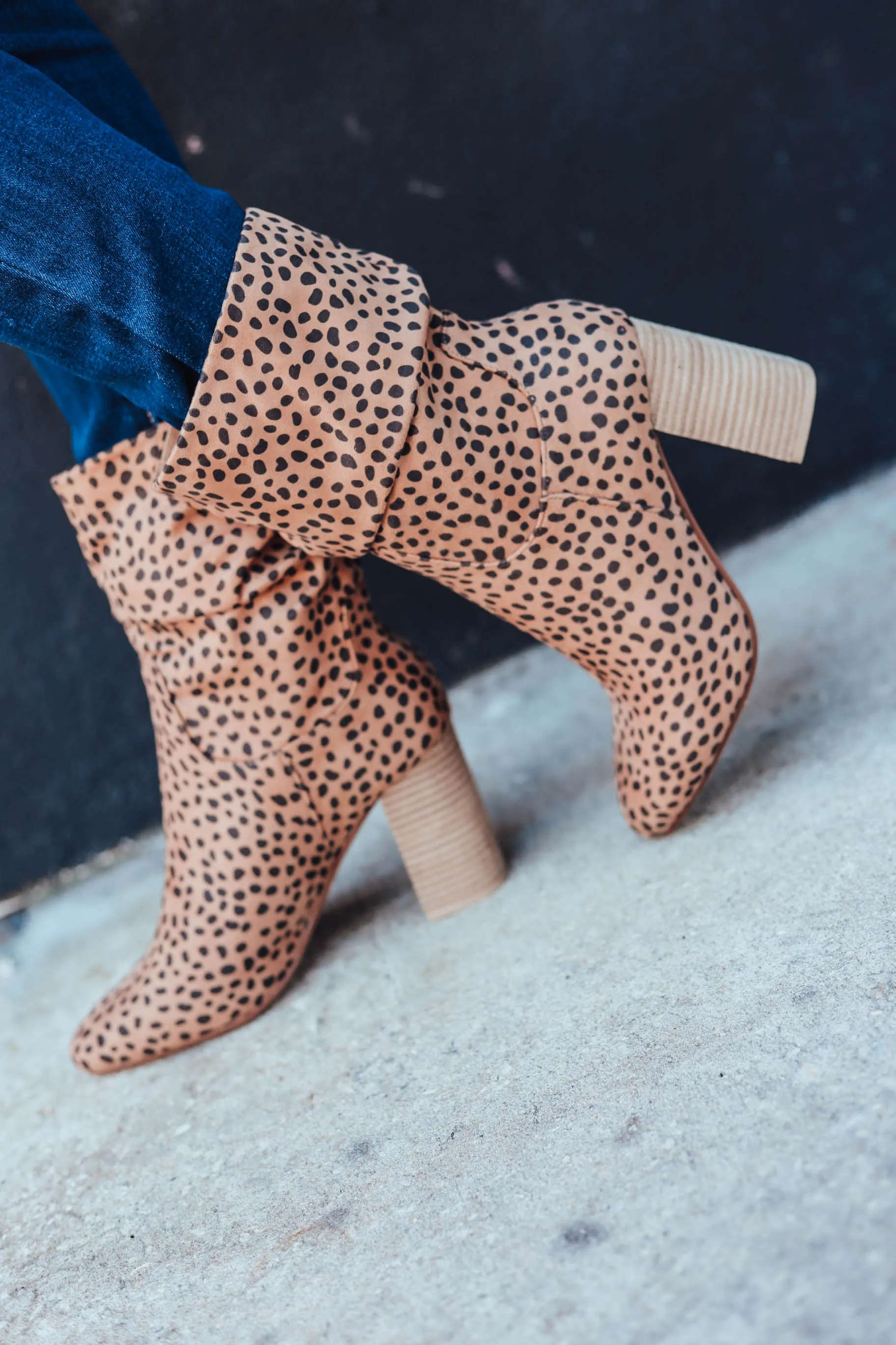 Cheetah Slouch Bootie