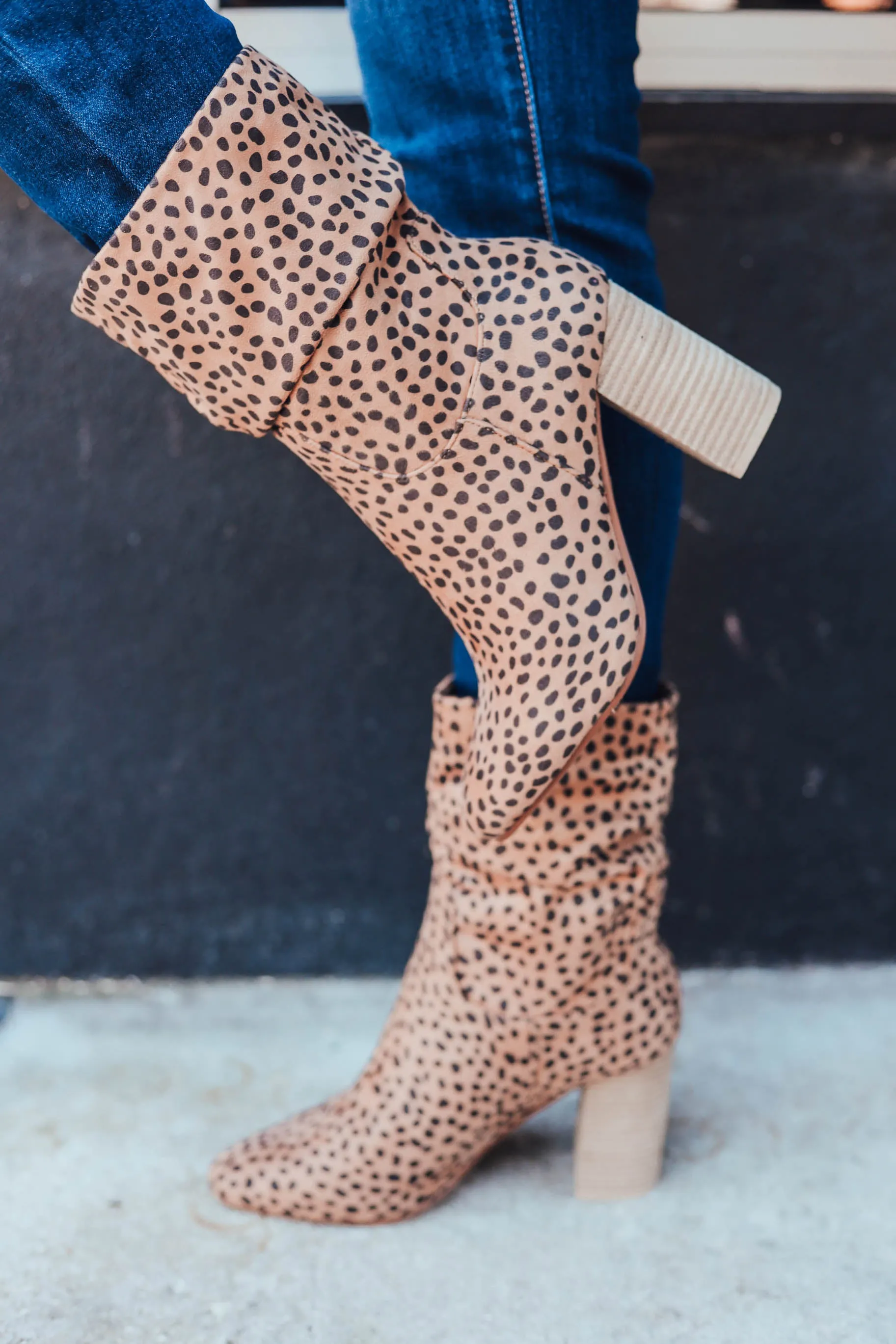 Cheetah Slouch Bootie