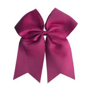 Chixx Solid Plain Basic Cheer Dance Softball Bows - Maroon