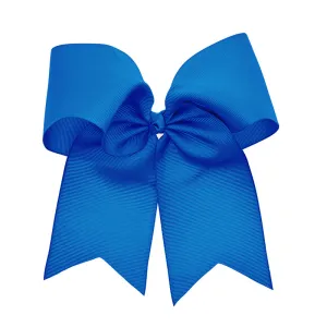Chixx Solid Plain Basic Cheer Dance Softball Bows - Royal Blue