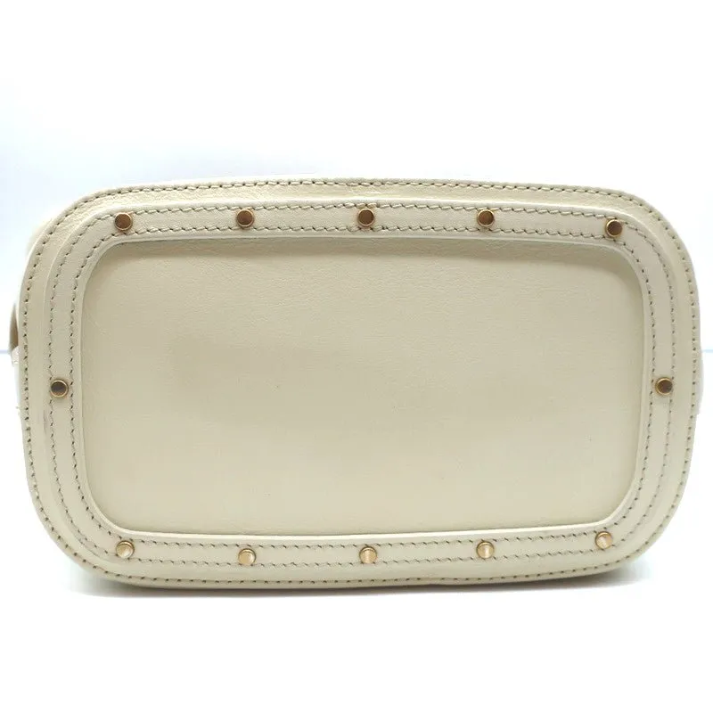 Chloe Roy Bucket Bag Cream Leather Small Crossbody Shoulder Bag