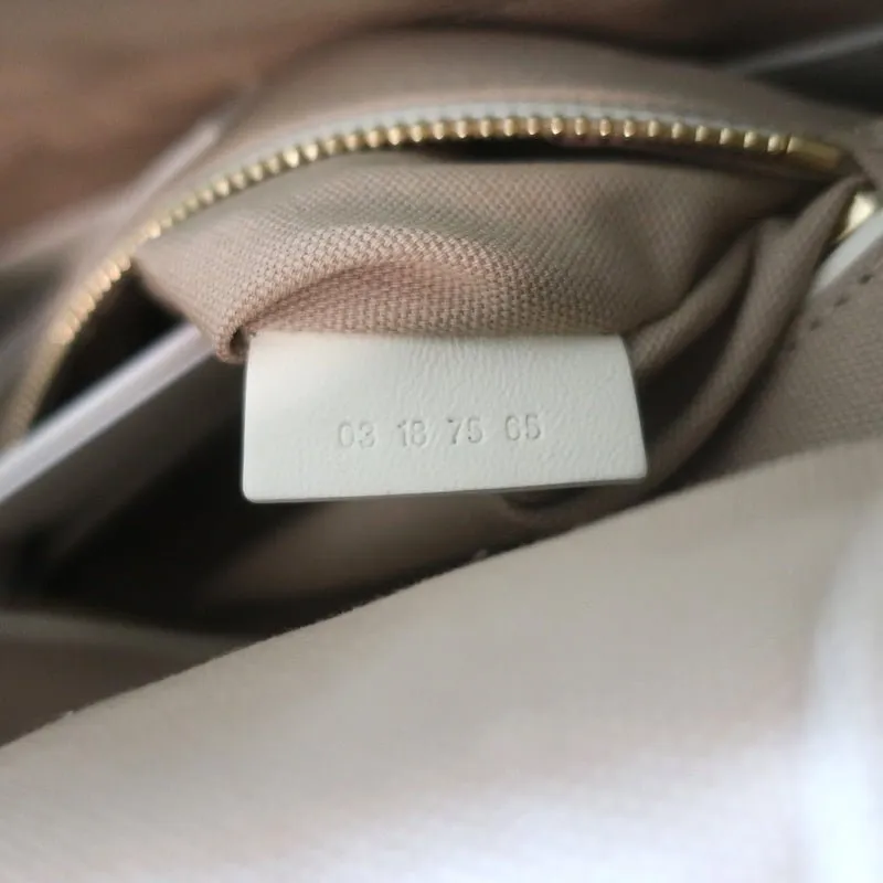 Chloe Roy Bucket Bag Cream Leather Small Crossbody Shoulder Bag