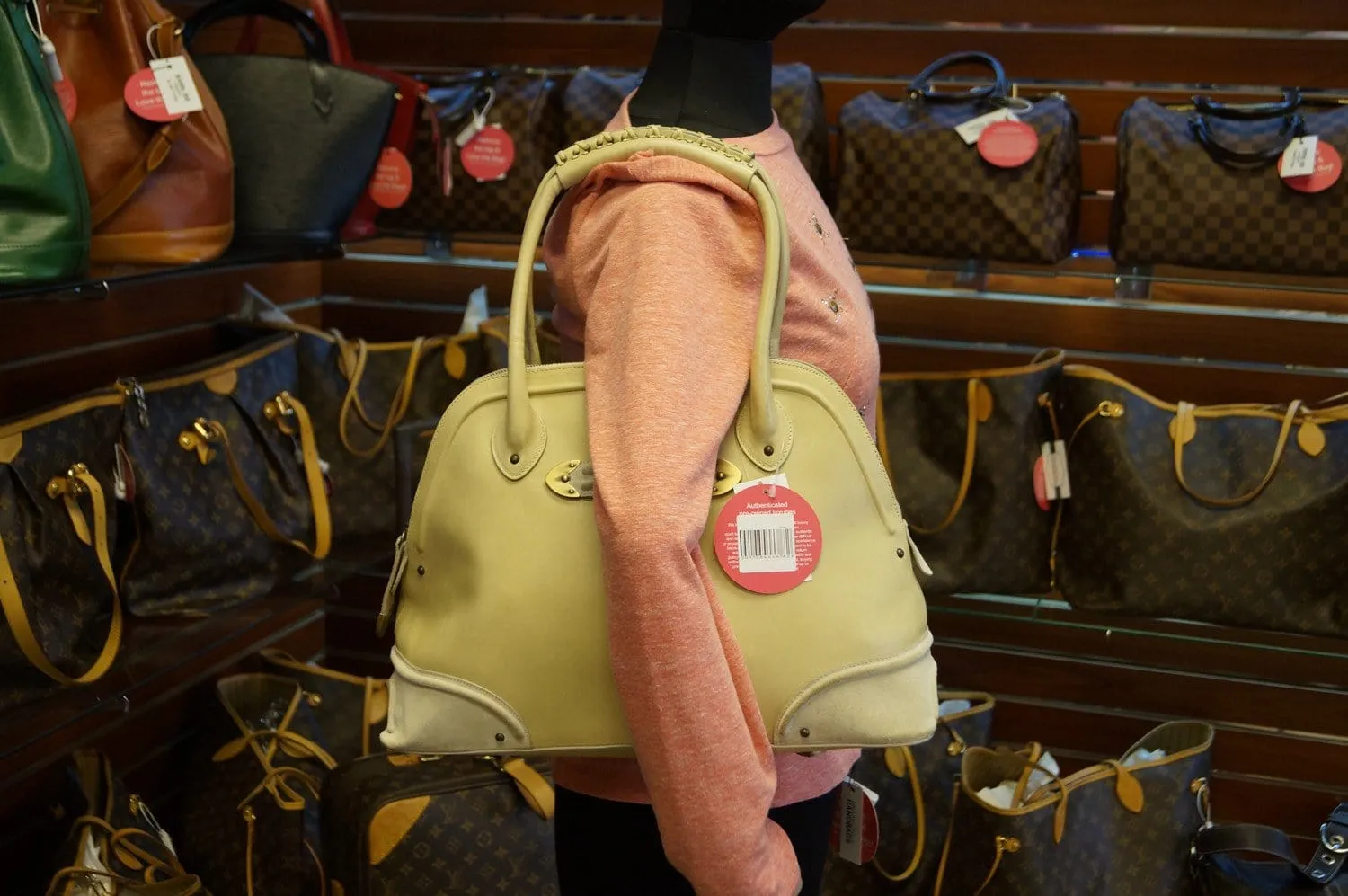 CHRISTIAN DIOR Beige Leather Suede Shoulder Bag - Last Call