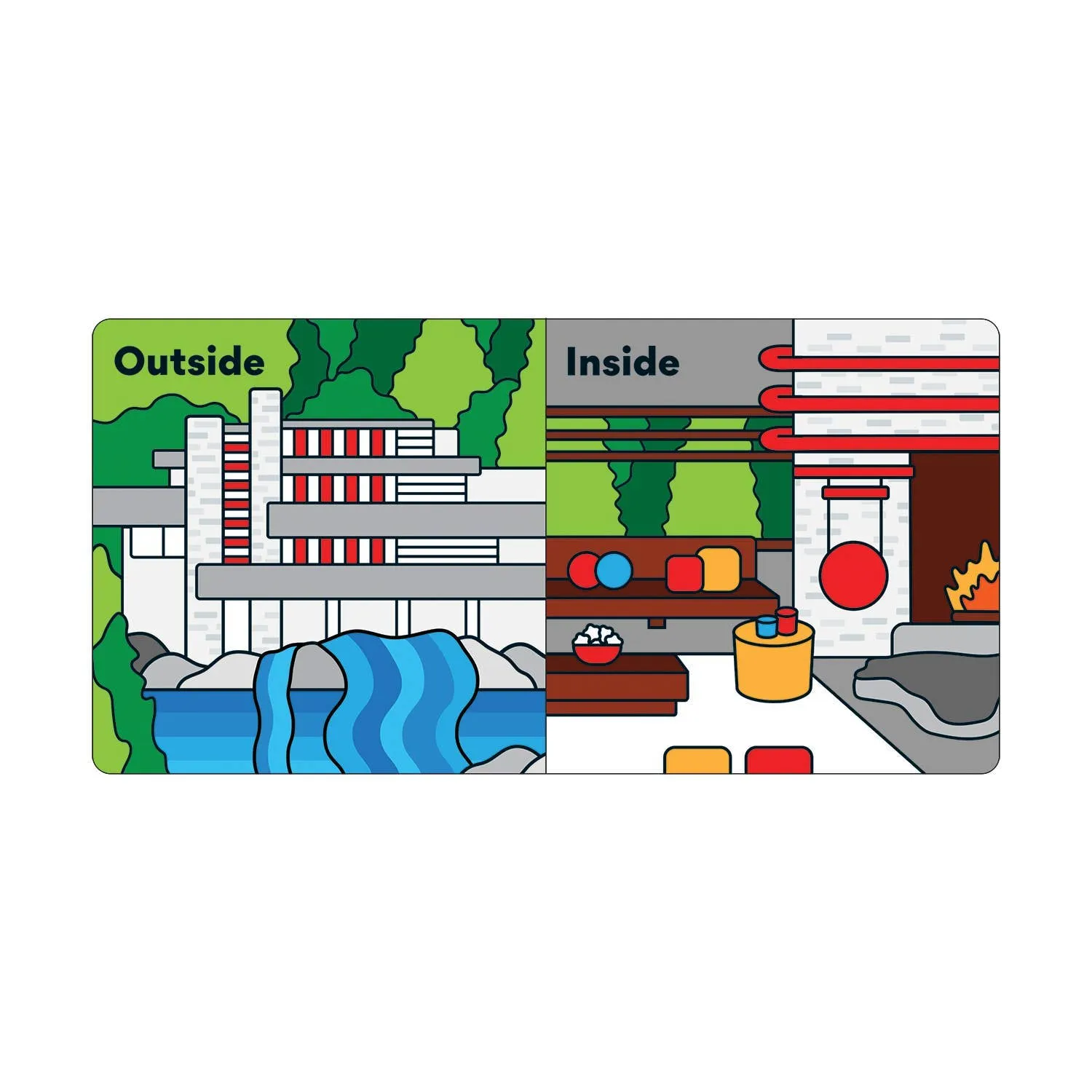 Chronicle Books - Opposites With Frank Lloyd Wright Board Book