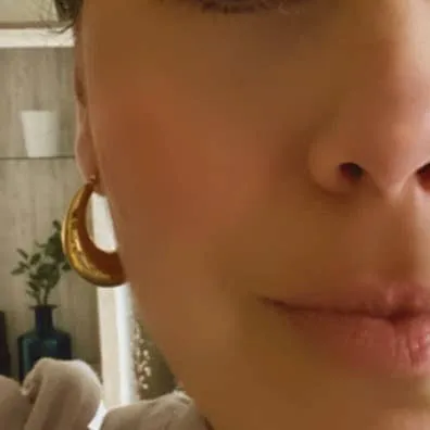 Chubby Oval Hoop Earring