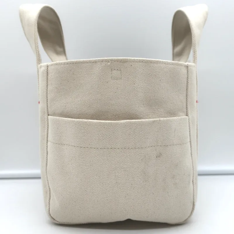 Clare V. Le Petit Box Tote Natural Canvas Small Bag