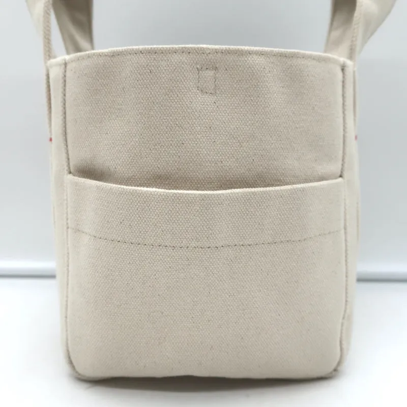 Clare V. Le Petit Box Tote Natural Canvas Small Bag