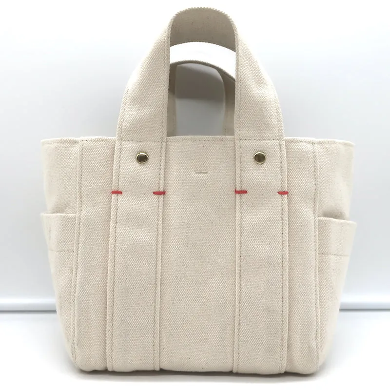 Clare V. Le Petit Box Tote Natural Canvas Small Bag