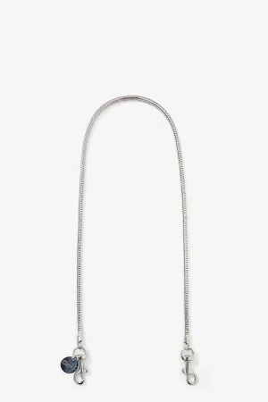 Clare V Snake Chain Shoulder Strap in Silver
