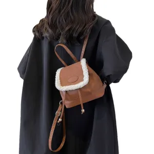 Classic Women's Design Retro Fashion Furry Backpacks