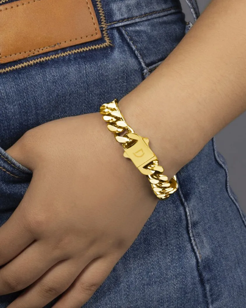 CLEAN BOXED CUBANA BRACELET. - 11MM GOLD