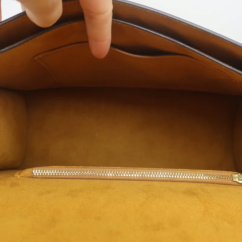 COACH Parker 32 Top Handle Bag Beechwood/Cream Croc-Embossed Leather