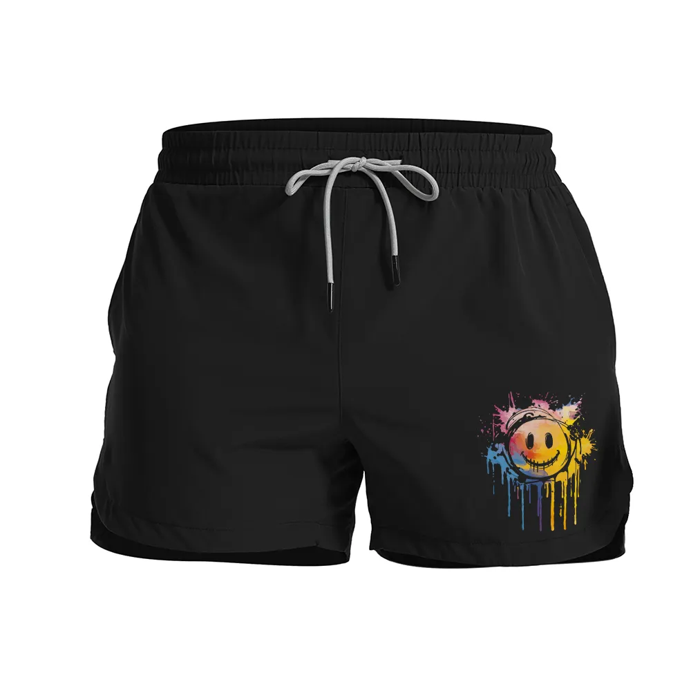 Color Dissolve Smiley Graphic Shorts
