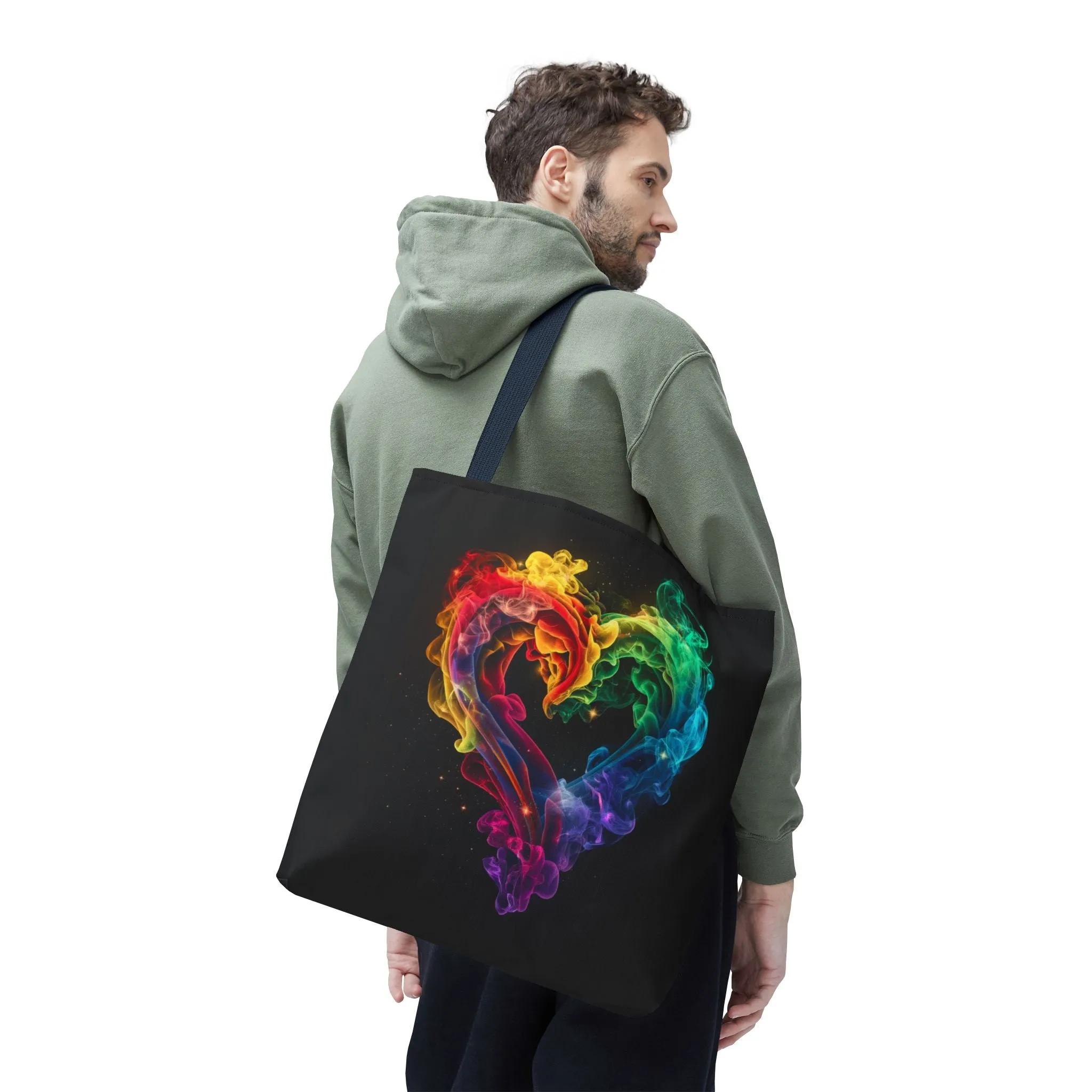 Colorful Smoke Heart Tote
