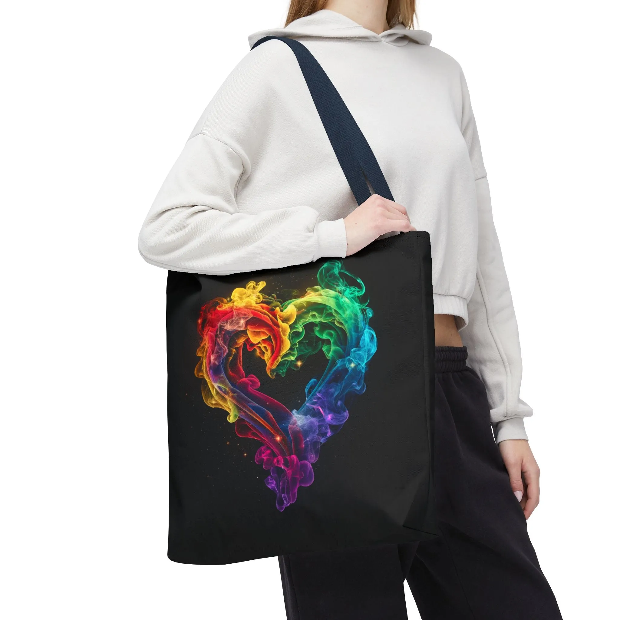 Colorful Smoke Heart Tote