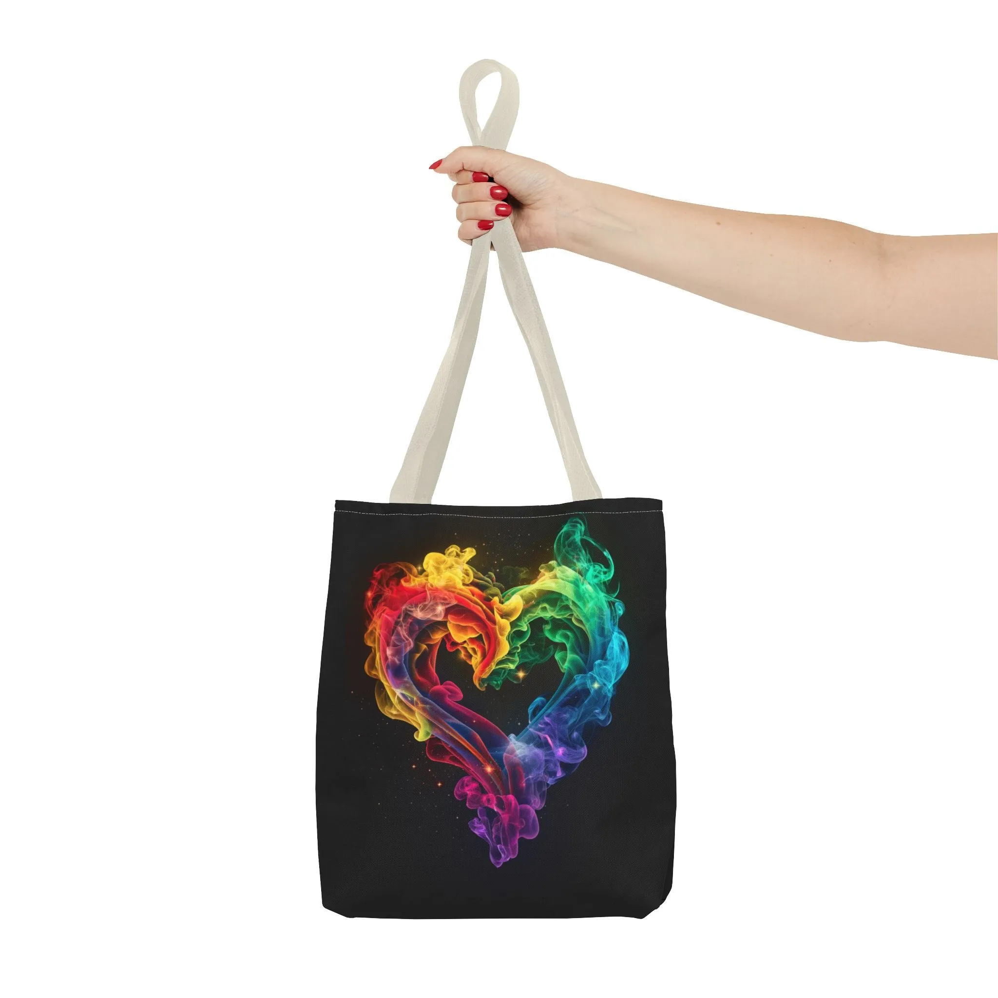 Colorful Smoke Heart Tote