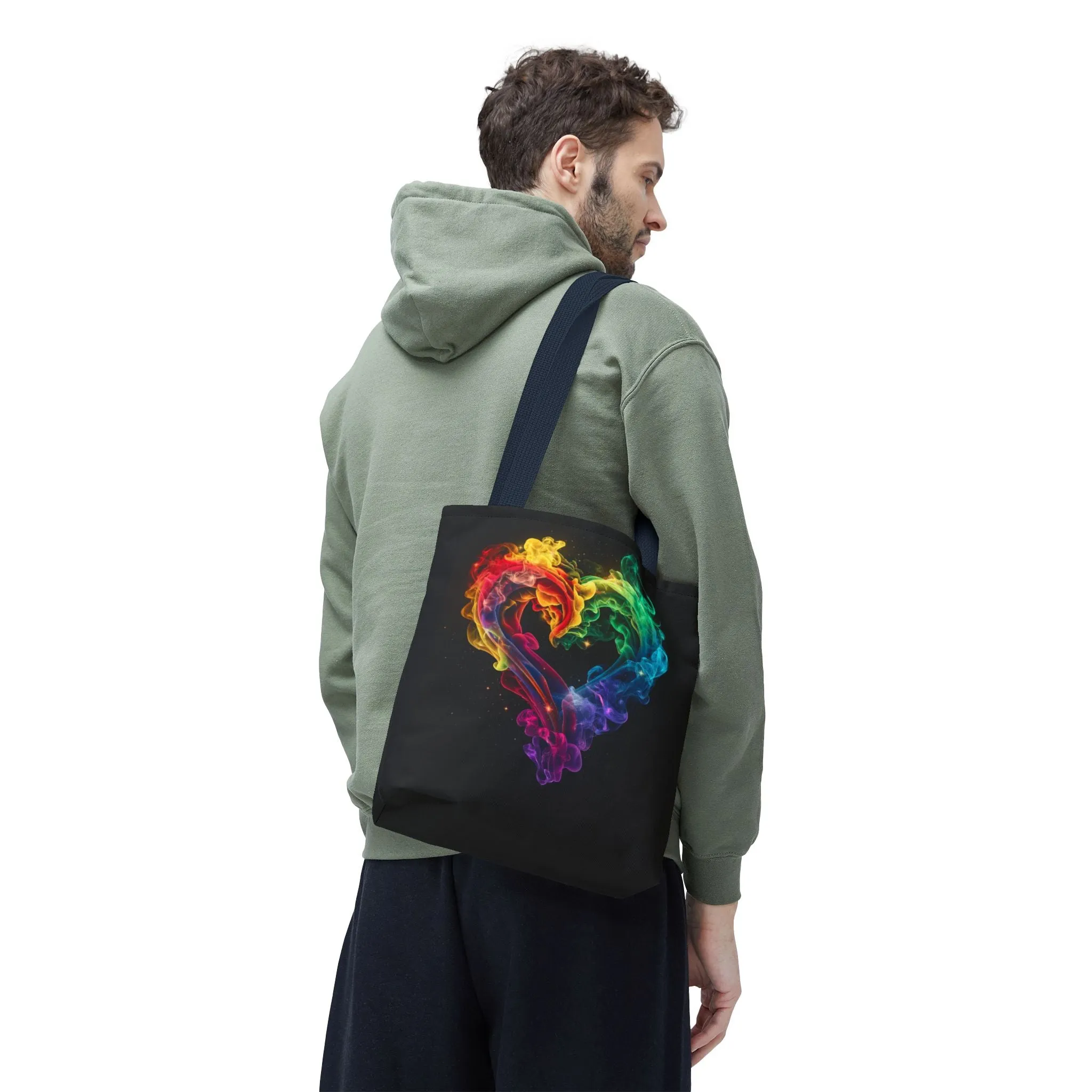 Colorful Smoke Heart Tote