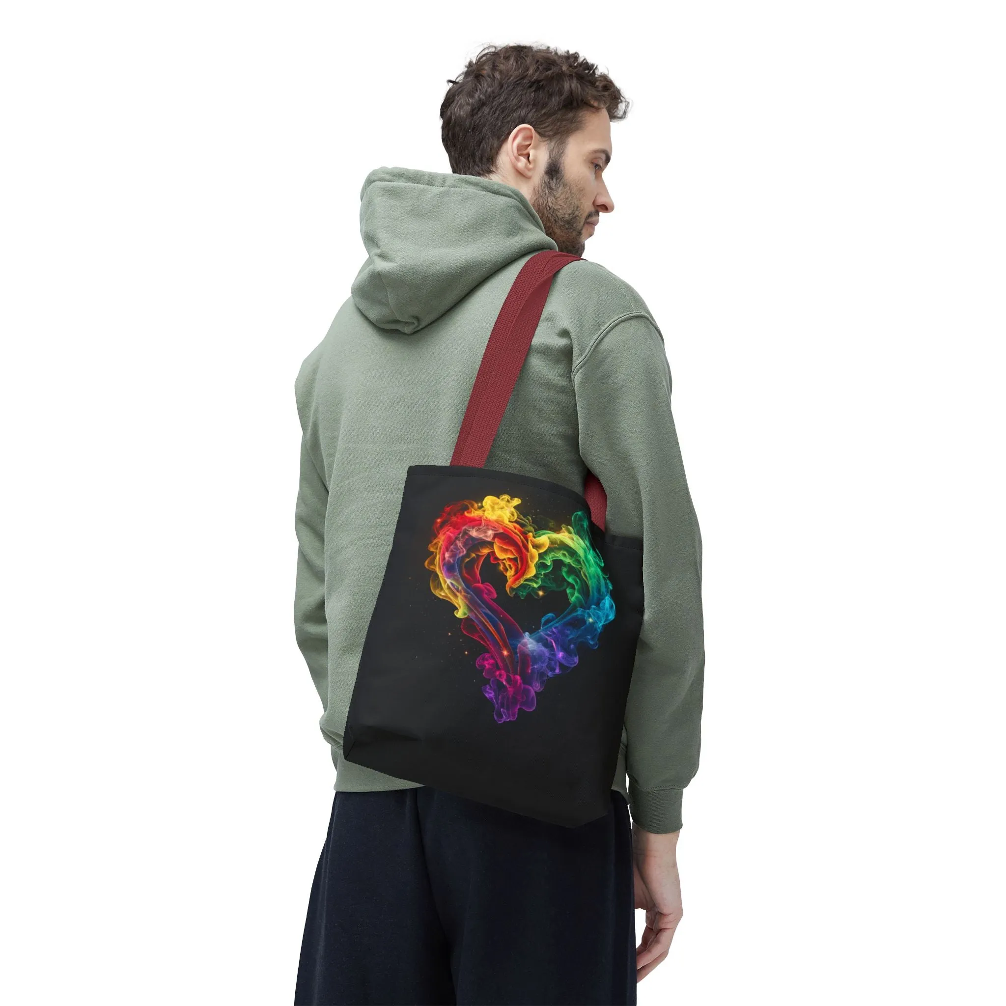 Colorful Smoke Heart Tote