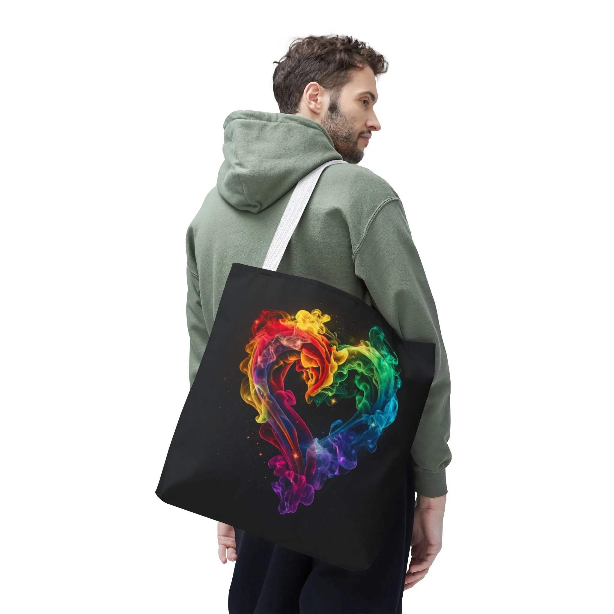 Colorful Smoke Heart Tote