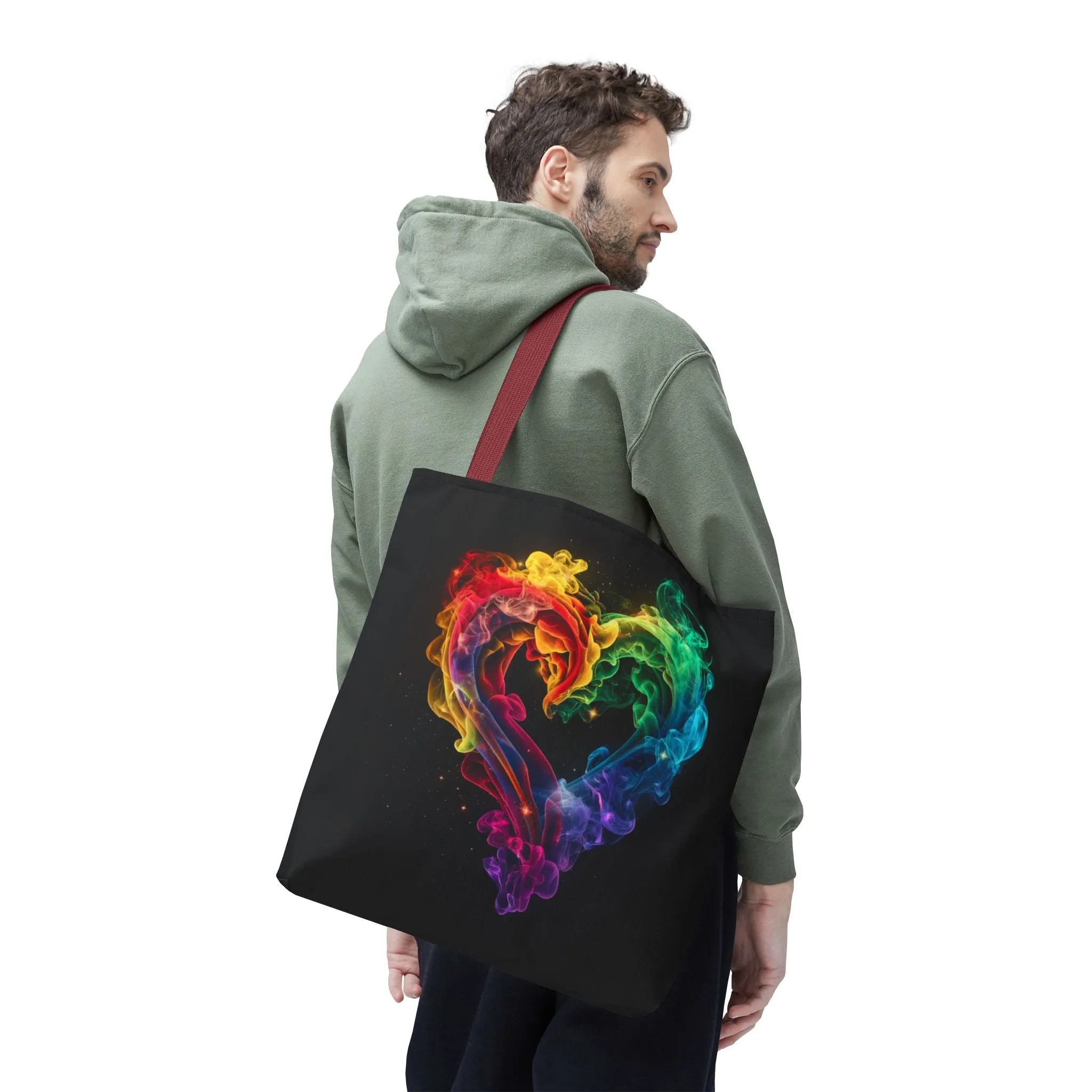 Colorful Smoke Heart Tote