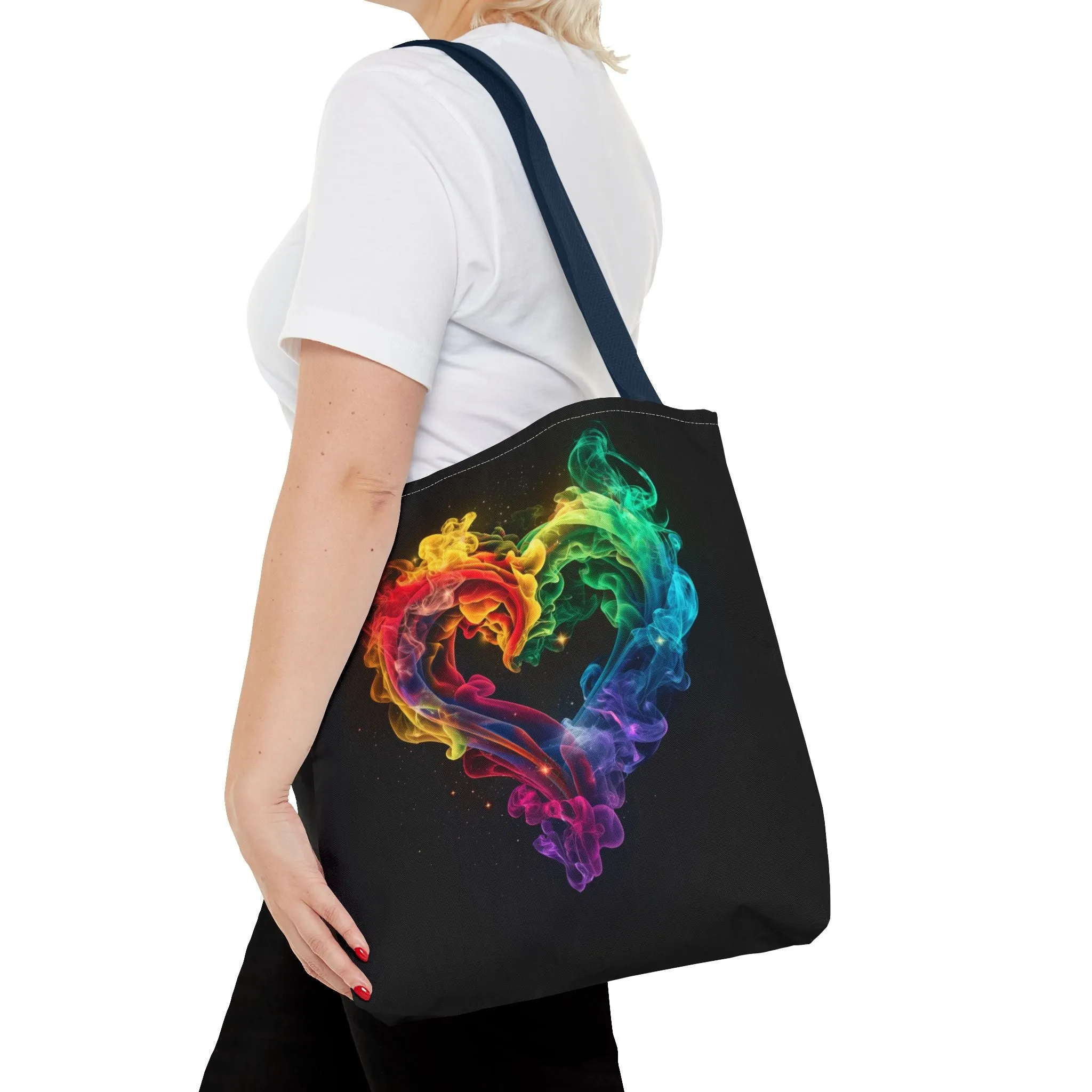 Colorful Smoke Heart Tote