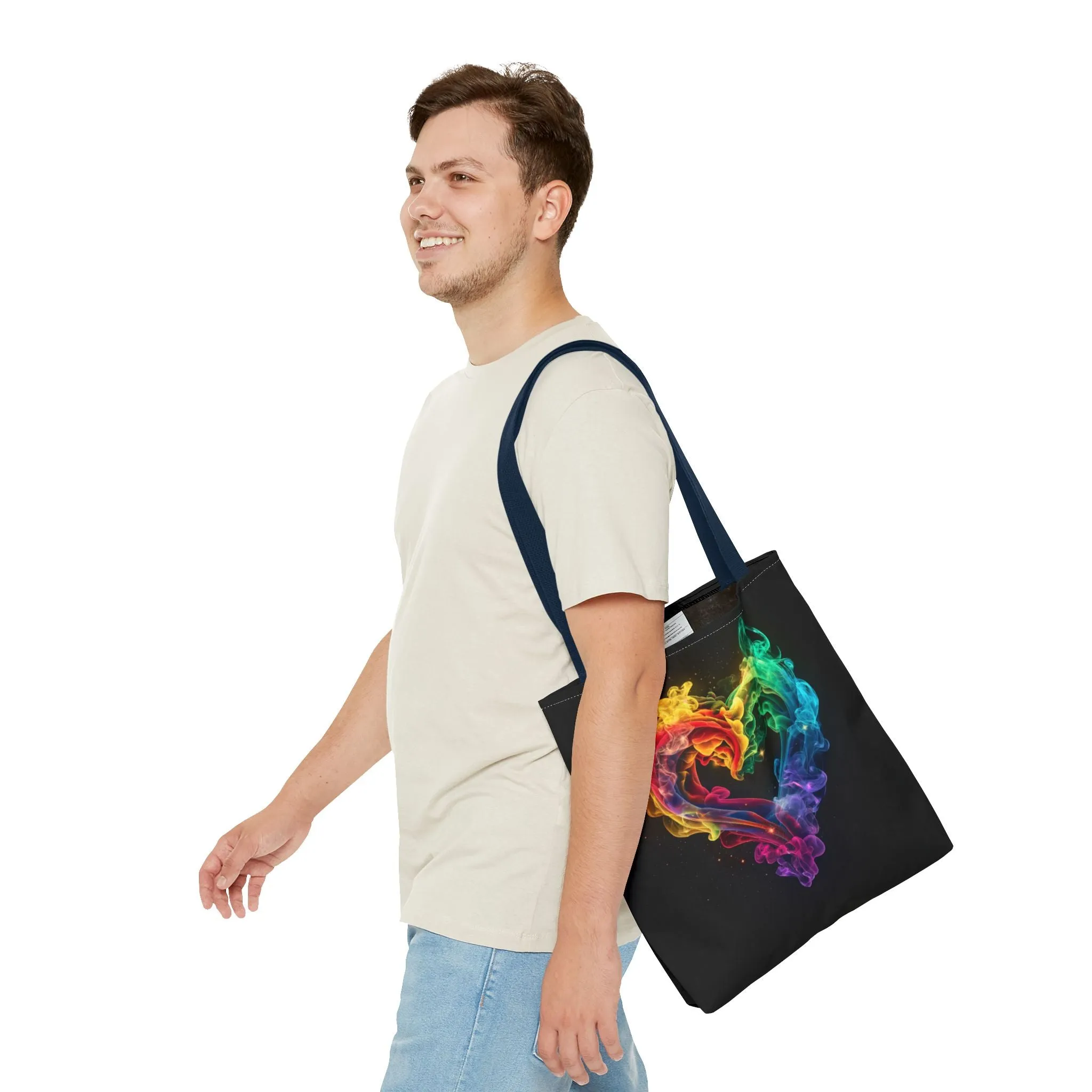 Colorful Smoke Heart Tote