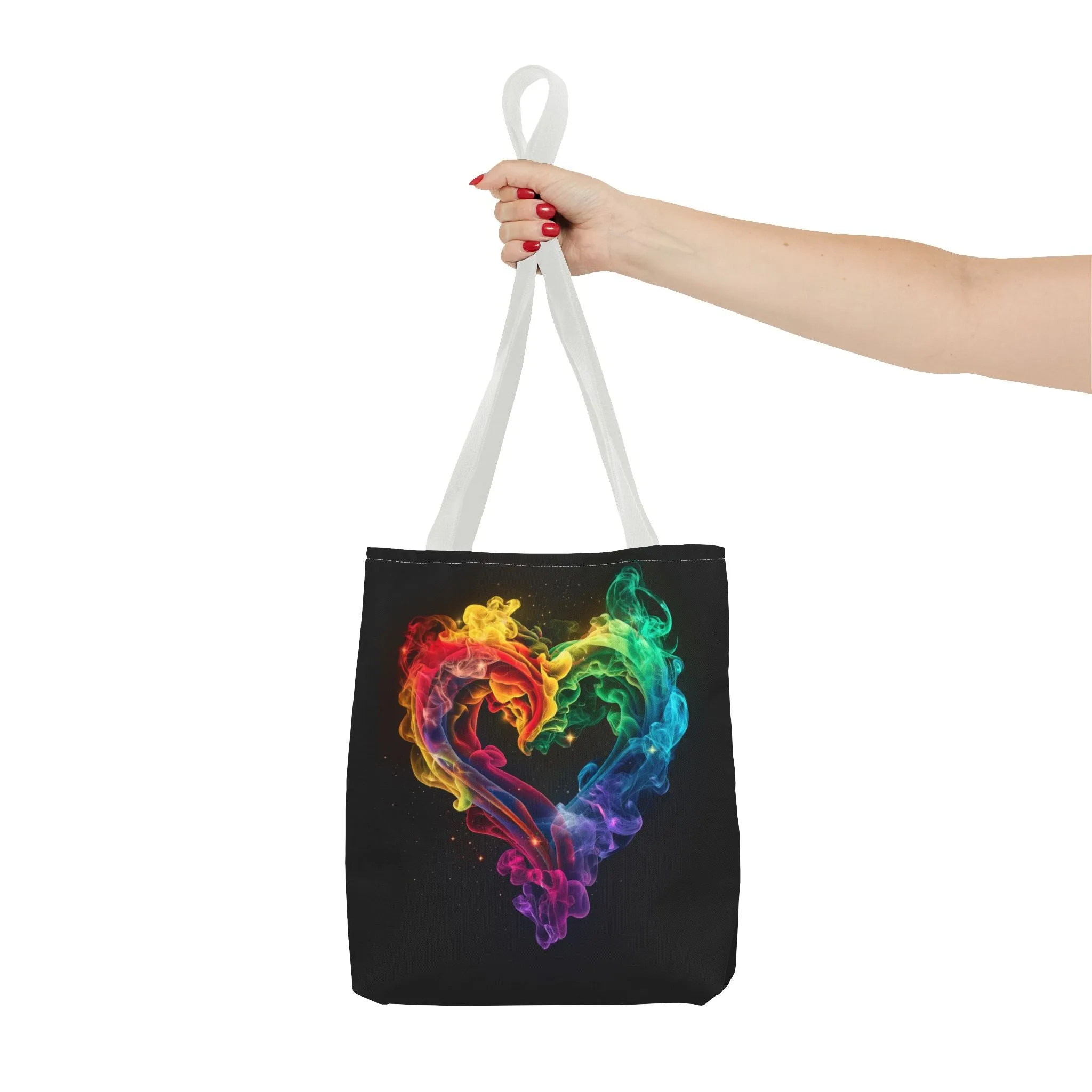 Colorful Smoke Heart Tote