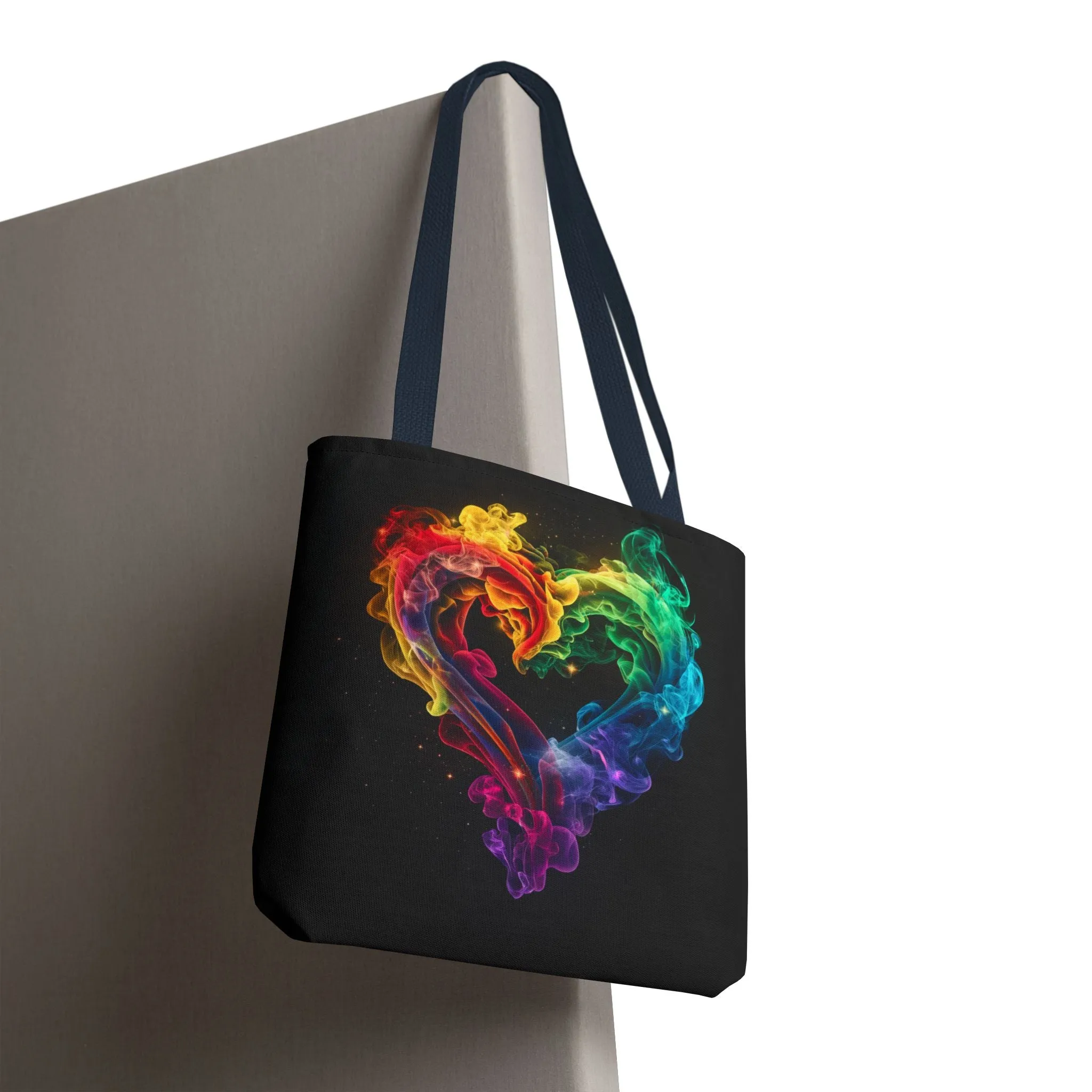 Colorful Smoke Heart Tote